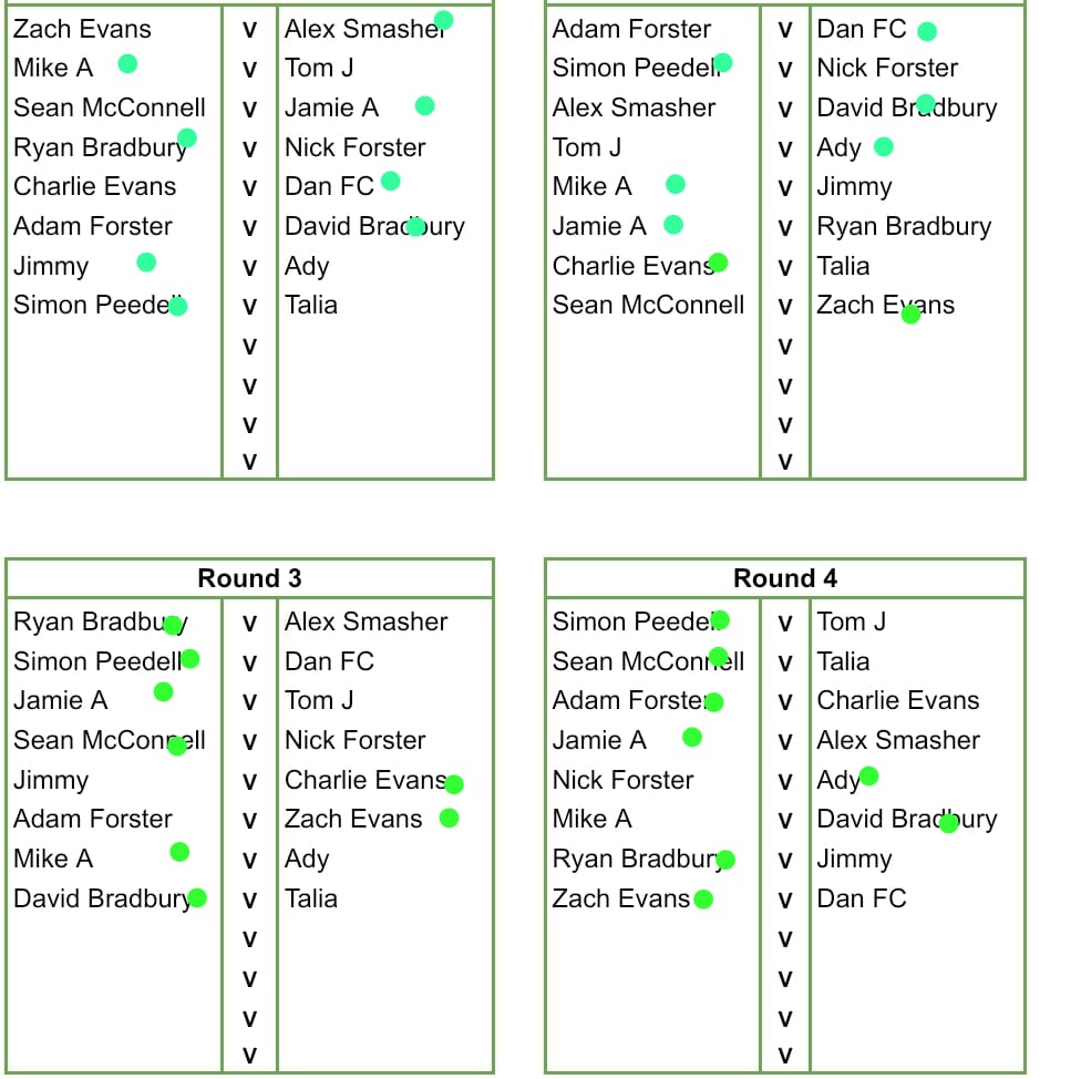 2024-10-15-Match-Results Week 2 – Winter League